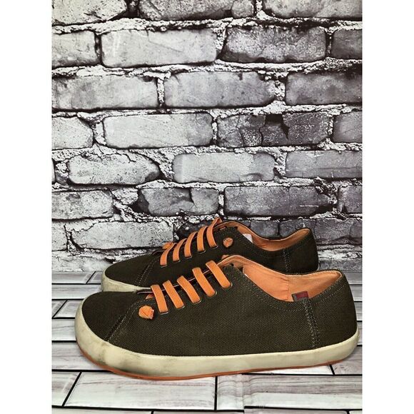 Camper Brown Textile Synthetic Orange Lace Up Casual Shoes Men’s Sz 45EU/12M US - Picture 10 of 16